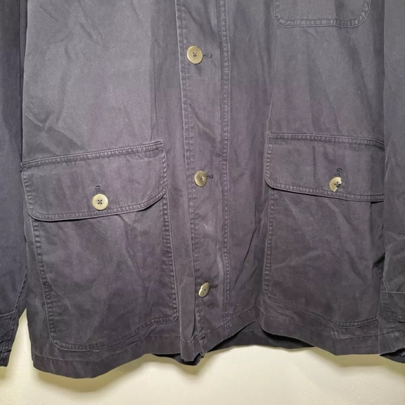 Ralph Lauren Men’s Chore Jacket VTG XL Blue Outdoor Barn Field Zip Button 90s - Picture 3 of 15